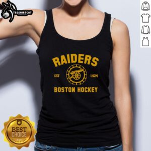 Premium Boston Raiders Est 1924 hockey tank top, featuring a stylish design perfect for fans and casual wear.
