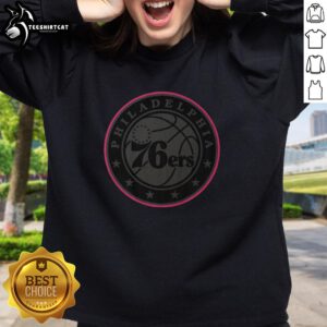 Premium Philadelphia 76ers Highlight Reel Sweatshirt featuring team logo and vibrant colors, perfect for fans.