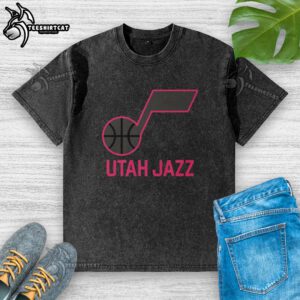 Premium Utah Jazz Highlight Reel Washed T-Shirt featuring vibrant team graphics and a stylish, comfortable fit.
