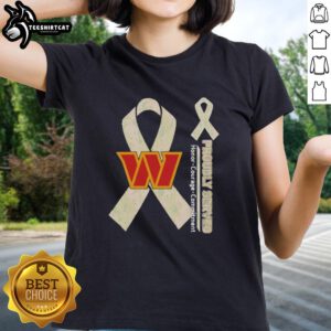 Premium Washington Commanders Ladies Tee showcasing Honor, Courage, and Commitment in stylish design.