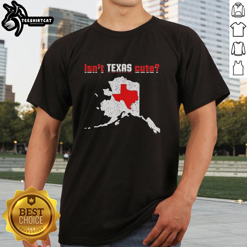 Alt Text: Top Isn'T Texas Cute Map T-Shirt featuring a colorful Texas map design perfect for state pride and casual wear.