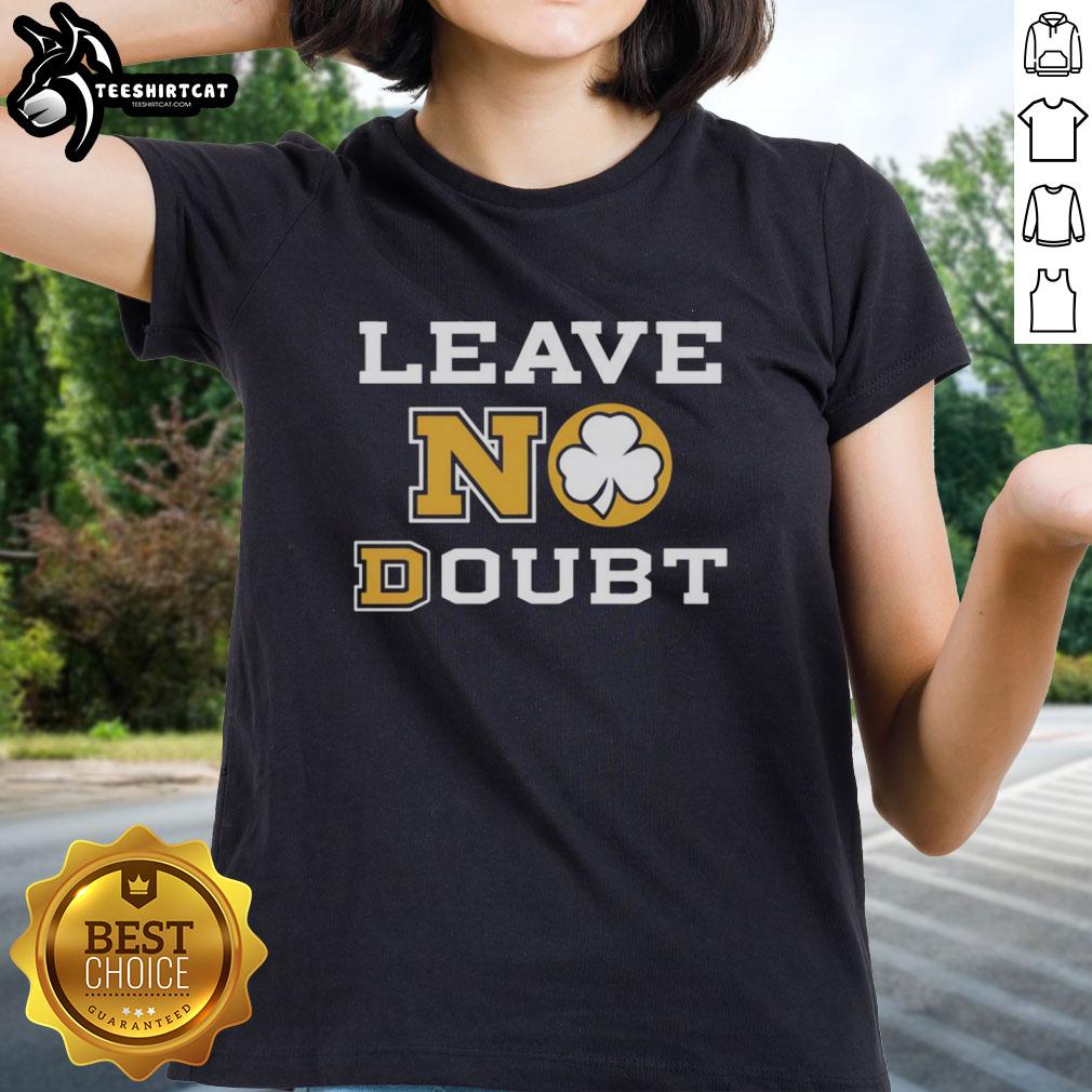 Top Leave No Doubt Irish Ladies Tee featuring vibrant green color and festive design perfect for St. Patrick's Day celebrations.