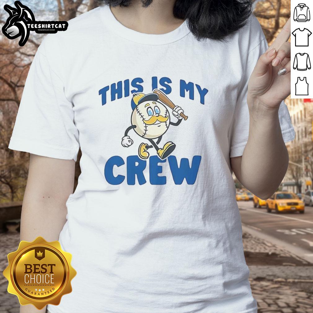 Top Milwaukee Brewers Baseball 'This Is My Crew' Ladies Tee showcasing team spirit and style for female fans.