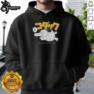 Alt Text: Top Psyduck Go With The Flow Japanese Anime Hoodie featuring vibrant design and cozy fit for anime fans.