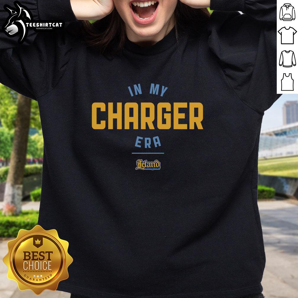 Alt Text: Leland Chargers sweatshirt featuring Good In My Charger Era design, perfect for fans of Leland Chargers apparel.