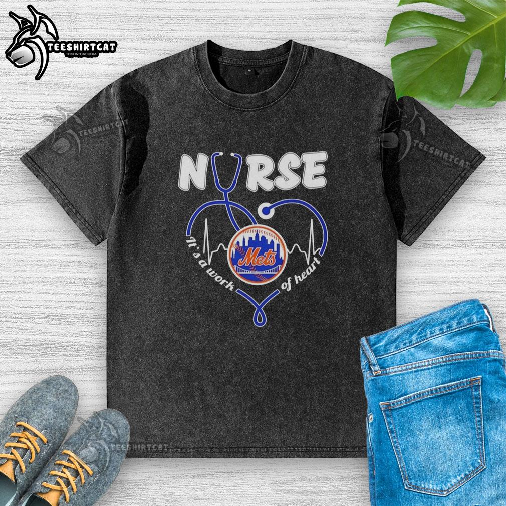 Good New York Mets MLB nurse t-shirt featuring a stethoscope design, perfect for healthcare fans and team supporters.