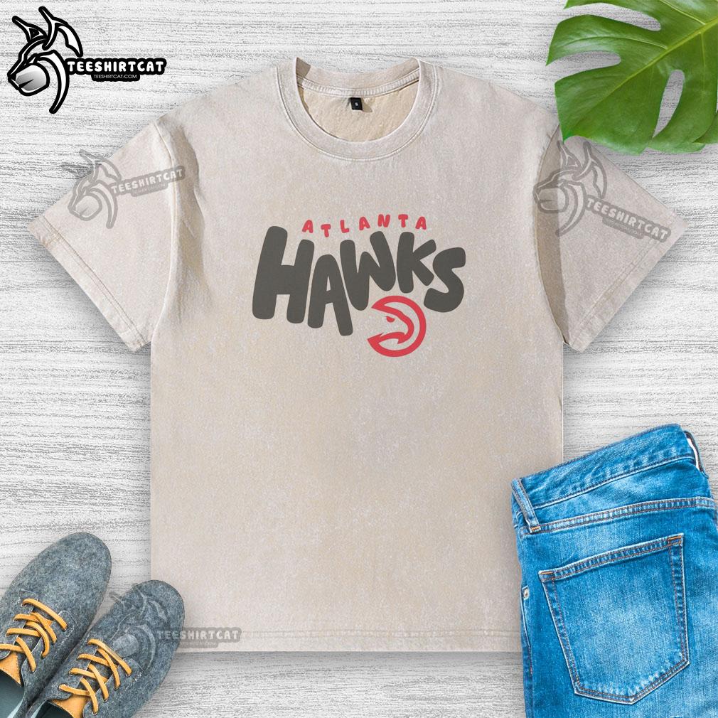 Nice Atlanta Hawks Bubble Washed T-Shirt in vibrant colors, perfect for fans showcasing team spirit and style.