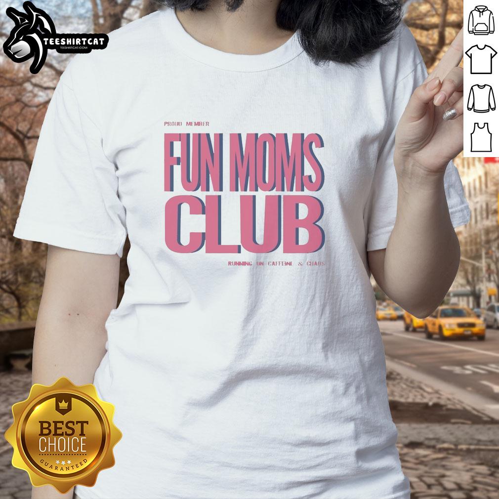 Nice Fun Moms Club Ladies Tee featuring vibrant colors and playful design, perfect for stylish moms.