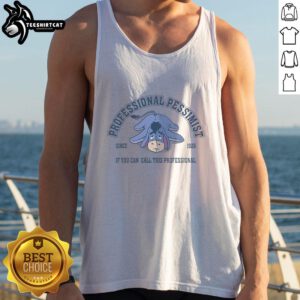 Nice Professional Pessimist tank top from 1926, featuring a humorous design perfect for casual outings and pessimistic vibes.