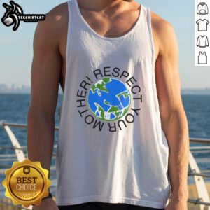 Stylish Nice Respect Your Mother tank top in black, perfect for casual outings and celebrating motherhood.