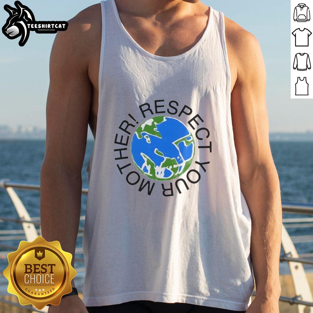 Stylish Nice Respect Your Mother tank top in black, perfect for casual outings and celebrating motherhood.