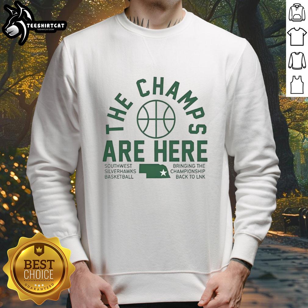 Nice Southwest Silverhawks Basketball sweatshirt celebrating the champs bringing the championship back to LNK.