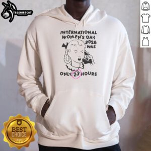 Official International Women's Day 2026 hoodie featuring a bold design, celebrating women's achievements and empowerment.