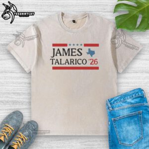 Official James Talarico 2026 Senate Texas washed t-shirt featuring a stylish design and vibrant colors for campaign support.