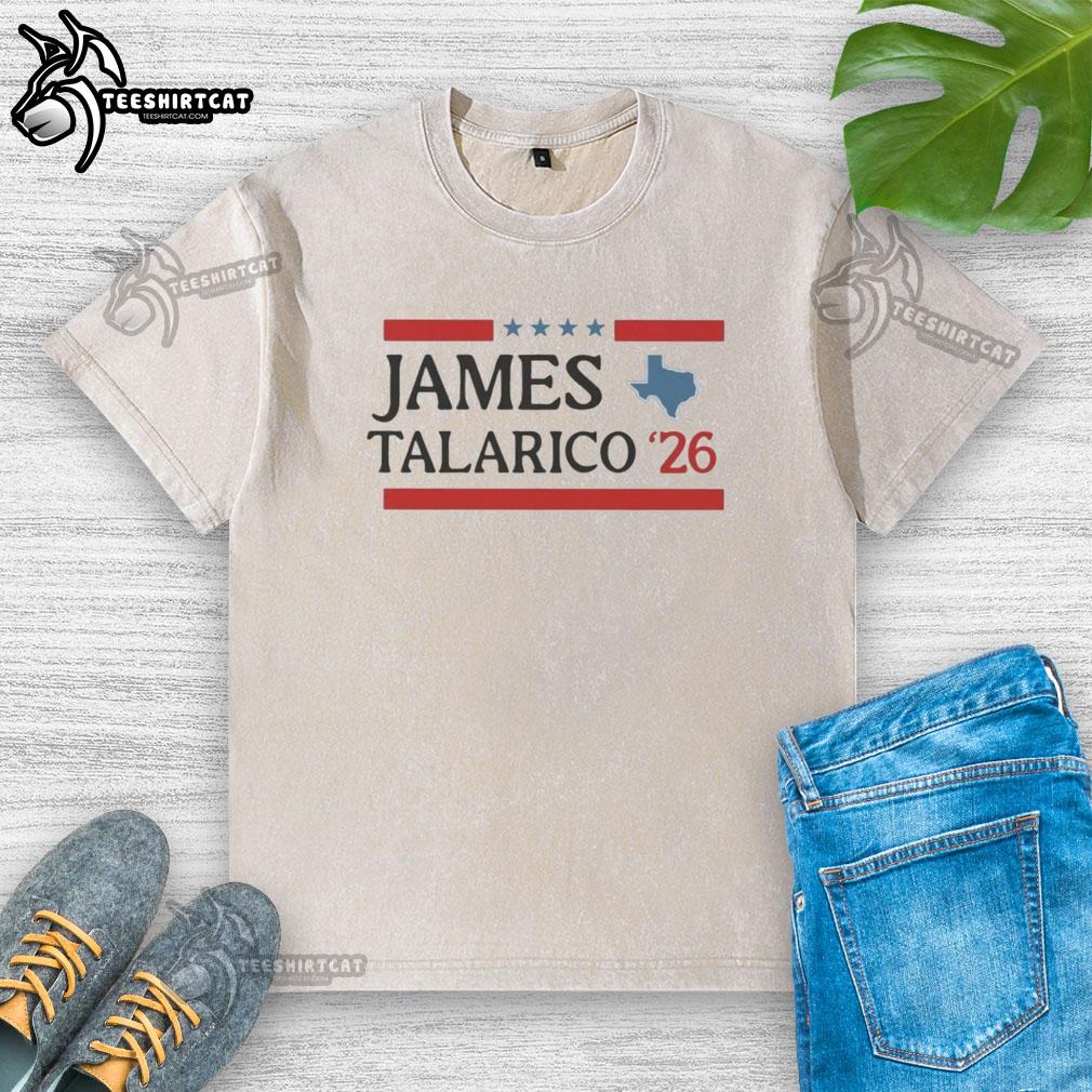 Official James Talarico 2026 Senate Texas washed t-shirt featuring a stylish design and vibrant colors for campaign support.