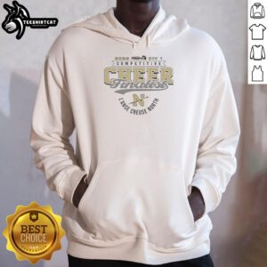 Official LCN Crusaders 2026 MHSAA Cheer Division 1 Finalist hoodie featuring team colors and logo for proud supporters.