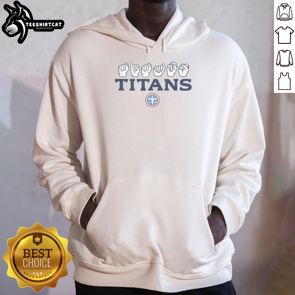 Official Love Sign X Titans ASL Hoodie featuring a stylish design and vibrant colors, perfect for fans and casual wear.