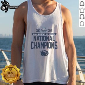 Alt Text: Official Penn State Nittany Lions Frozen Four Champions 2026 tank top, featuring team logo and vibrant colors.