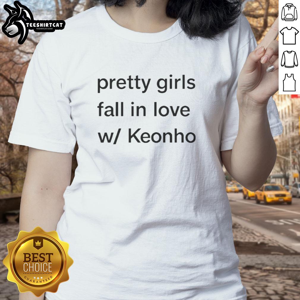 Official Pretty Girls Fall in Love W Keonho Ladies Tee featuring stylish design and vibrant colors for trendy fashion.