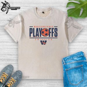 Official Wakeland Girls Playoffs 2026 washed t-shirt featuring school colors and logo, perfect for team spirit and events.