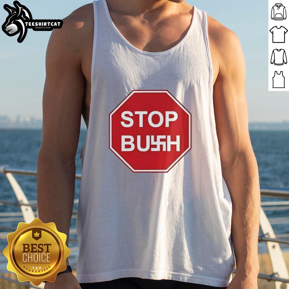 Original Diego Maradona Stop Bush Logo Tank Top featuring vibrant graphics and iconic design for sports fans.