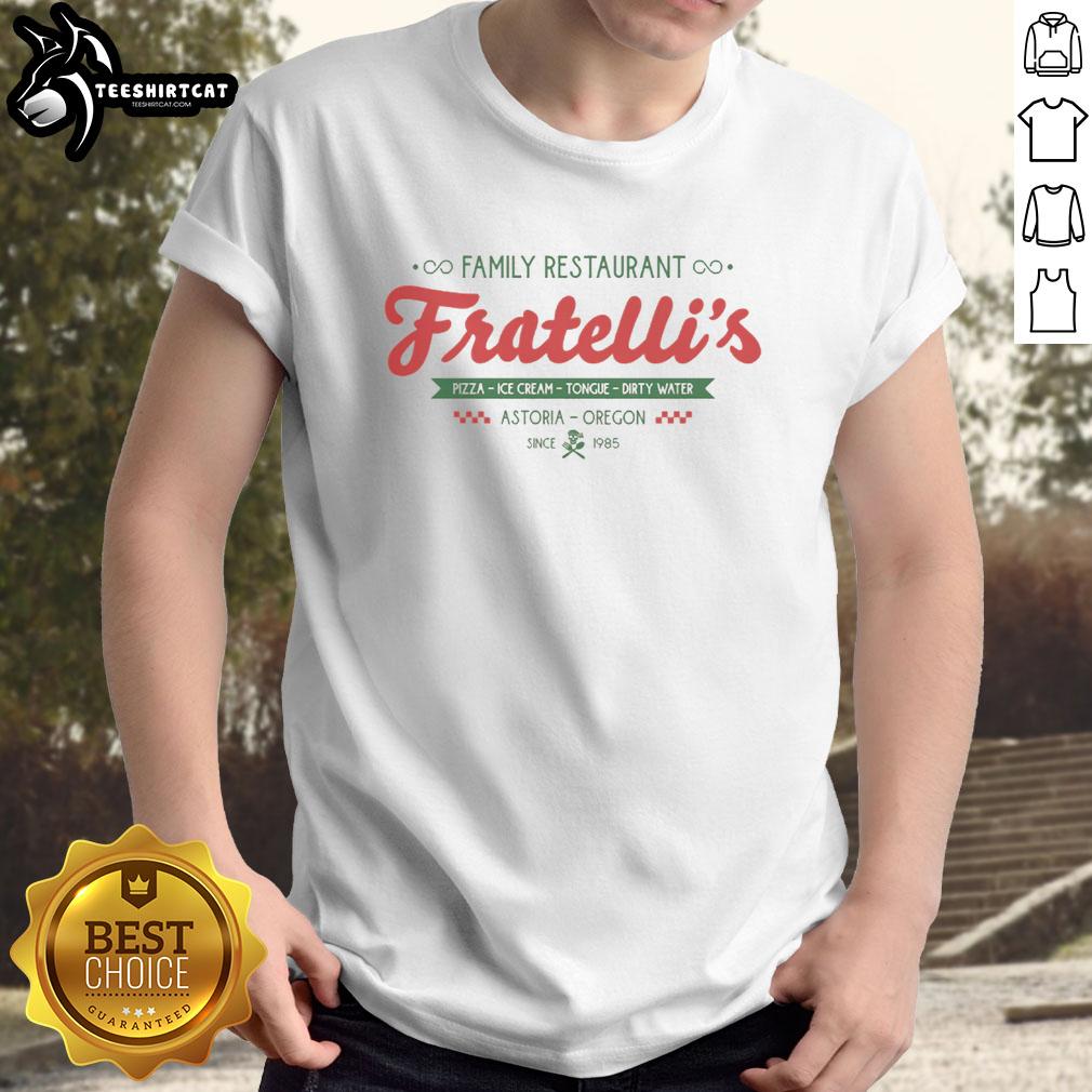 Original Fratelli's Family Restaurant T-shirt featuring a classic design and vibrant colors, perfect for fans of the eatery.