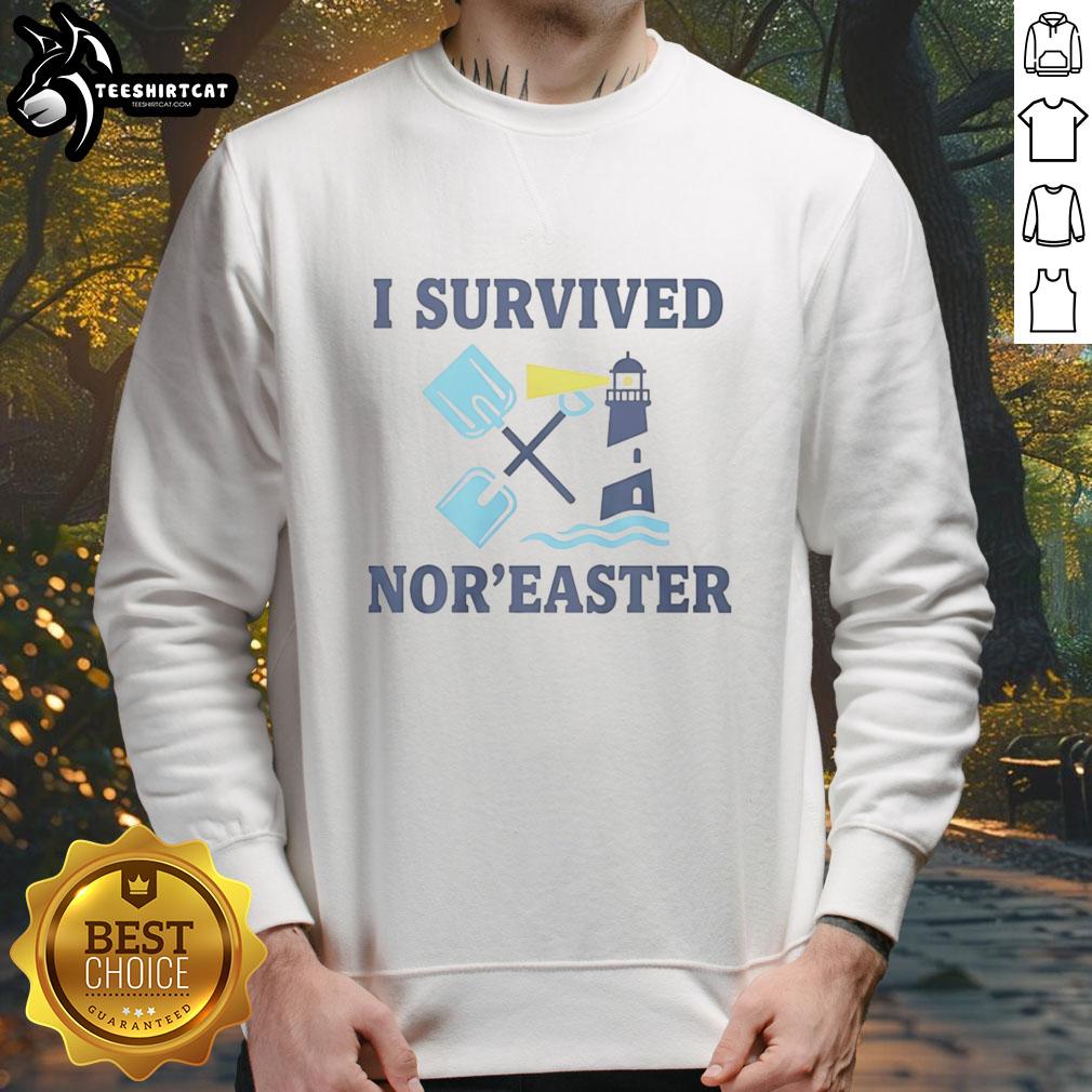 Original I Survived Noreaster 2026 Sweatshirt featuring bold design, perfect for showcasing winter resilience and style.