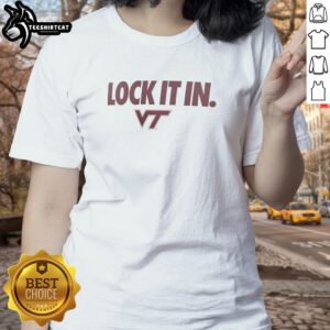 Original Virginia Tech Hokies 2026 Lock It In Ladies Tee in vibrant colors, perfect for fans and casual wear.