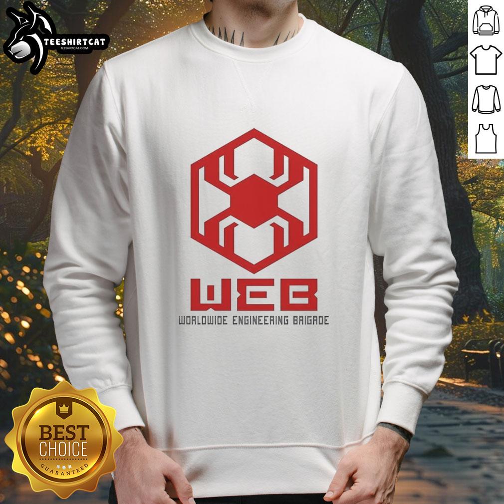 Original Web Worldwide Engineering Brigade Sweatshirt in navy blue, showcasing a modern design for tech enthusiasts.