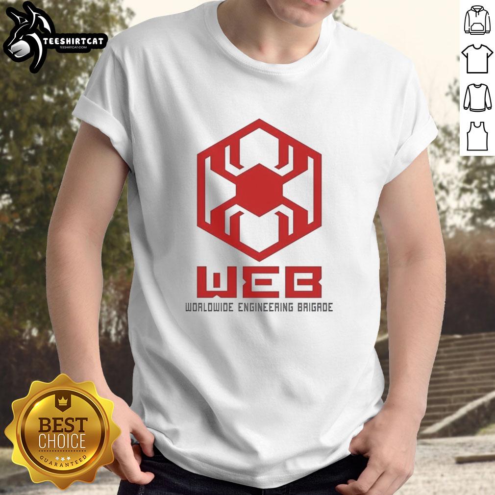 Alt Text: Original Web Worldwide Engineering Brigade T-Shirt featuring a bold design and vibrant colors, perfect for engineers.
