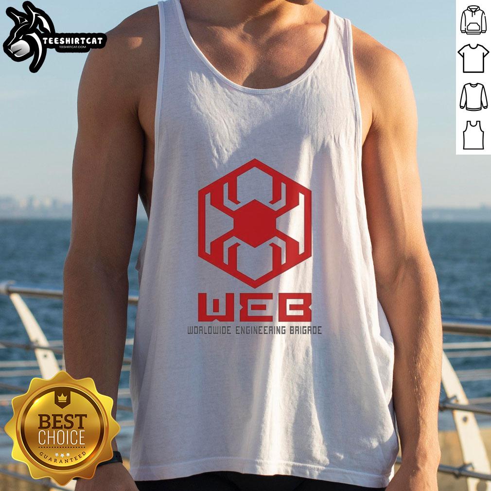 Original Web Worldwide Engineering Brigade tank top featuring a bold graphic design and comfortable fit for casual wear.