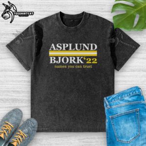 Premium Asplund Bjork 22 Names You Can Trust washed t-shirt in soft cotton, showcasing a stylish casual look.