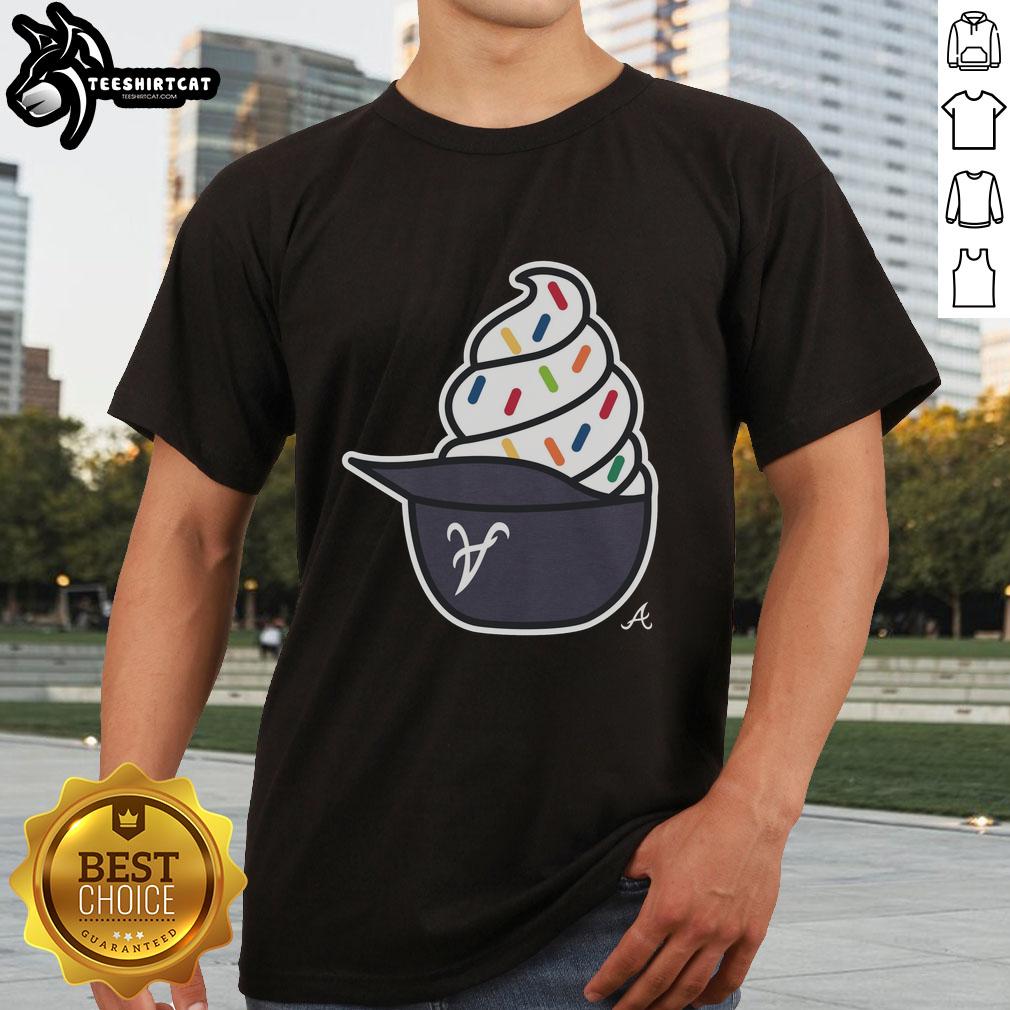 Premium Atlanta Braves Ice Cream T-Shirt featuring vibrant graphics and a comfortable fit for fans of all ages.