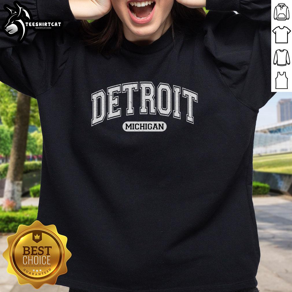 Premium Detroit Michigan Area Code Sweatshirt in stylish design, perfect for showing local pride and comfort.