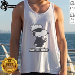 Premium Gojo Satoru Style Snoopy Tank Top featuring a unique design, perfect for casual wear and anime fans.