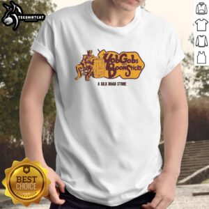 Alt Text: Premium Hobgobs and Boom Sticks T-Shirt from Silk Road Store featuring vibrant graphics and comfortable fit.