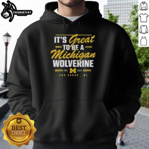 Premium Michigan Wolverines hoodie from Ann Arbor, MI, est. 1817, showcasing school pride and comfort.
