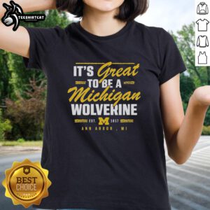Premium Michigan Wolverines Ann Arbor T-Shirt for ladies, celebrating school spirit since 1817.