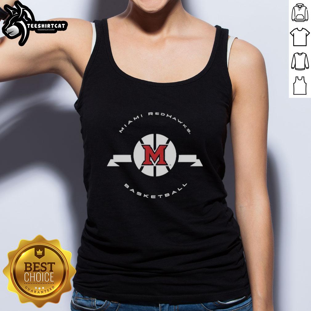 Premium Miami Redhawks Basketball Classic circle logo tank top featuring vibrant team colors and stylish design.