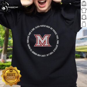 Premium Miami Redhawks basketball fight song lyrics sweatshirt featuring vibrant team colors and stylish design.