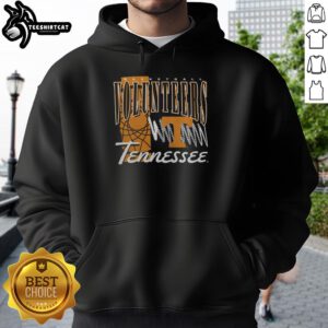 Premium Tennessee Volunteers basketball graphic hoodie featuring vibrant team colors and logo, perfect for fans.