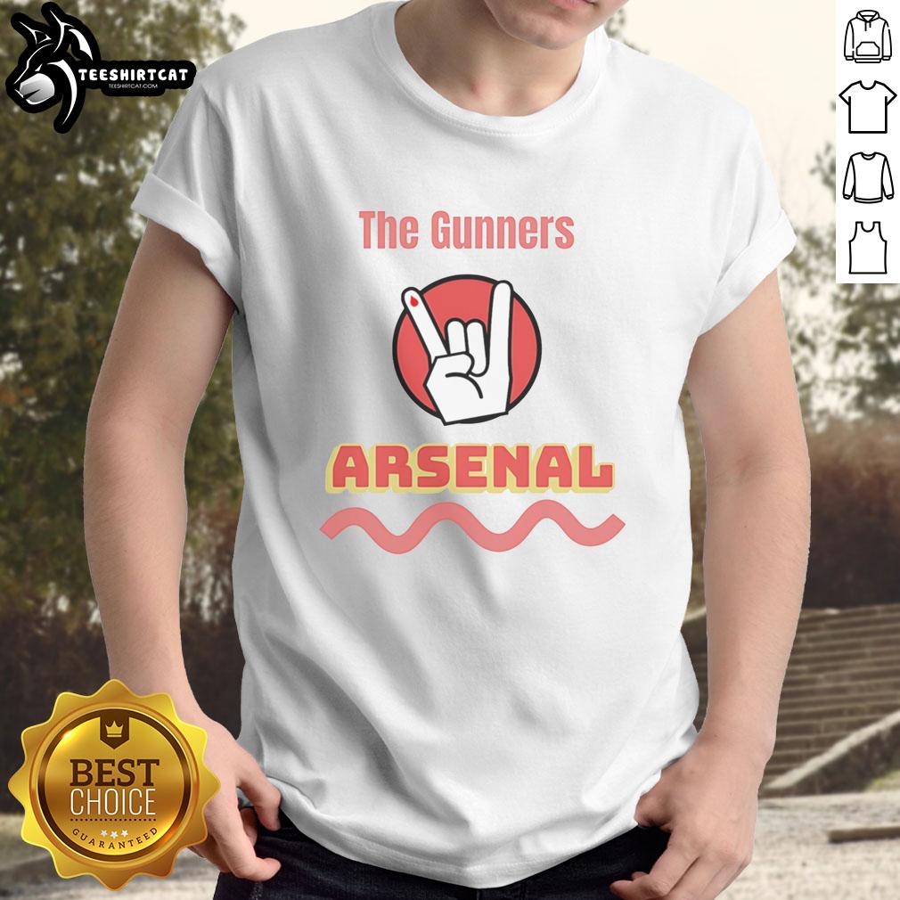 Premium The Gunners Arsenal T-Shirt featuring the iconic Arsenal logo and vibrant red color, perfect for fans.