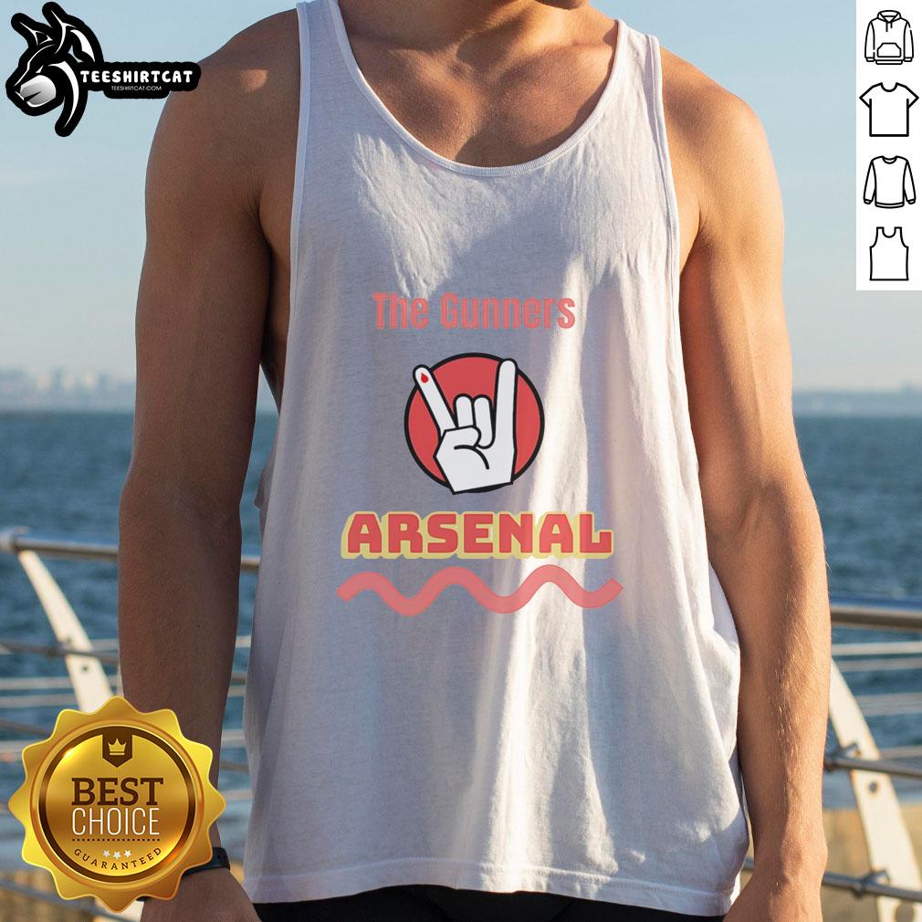 Stylish Premium The Gunners Arsenal Tank Top featuring the iconic Arsenal logo, perfect for fans and summer wear.