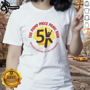 Premium The Pump Price Panic Run Ladies Tee featuring a stylish design for comfort and trendsetting looks.