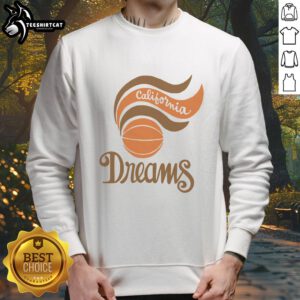 Pretty California Dreams Sweatshirt in soft fabric, featuring a vibrant graphic design and relaxed fit, perfect for casual wear.