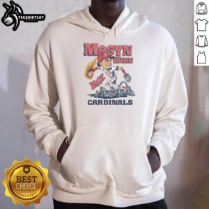 Stylish Pretty Cardinals Masyn Winn Blaze Hoodie showcased on a model, perfect for fans and casual wear.