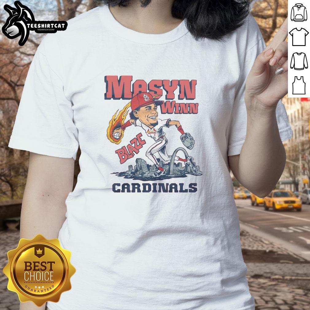 Pretty Cardinals Masyn Winn Blaze Ladies Tee featuring vibrant colors and stylish design for fans and fashion lovers.