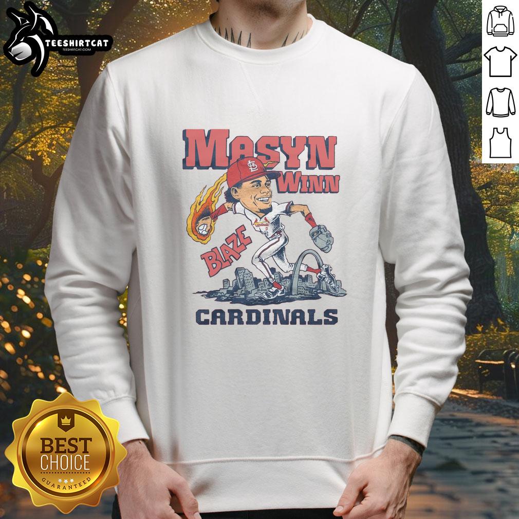 Pretty Cardinals Masyn Winn Blaze sweatshirt featuring vibrant colors and stylish design, perfect for sports fans.