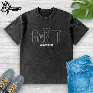 Pretty Devin Gantt wearing a Zuffa Boxing Elite washed t-shirt, showcasing a stylish and sporty look.