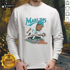 Stylish Florida Marlins Gary Sheffield sweatshirt featuring vibrant team colors and logo, perfect for baseball fans.